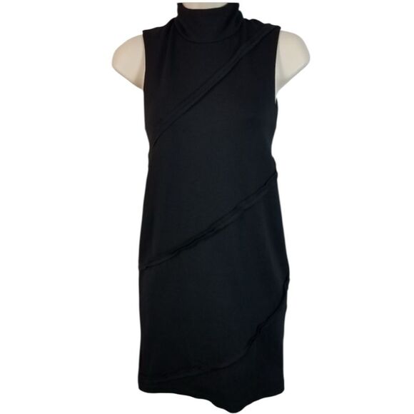 Alice + Olivia Black sleeveless body con dress with mock turtleneck size XS - Picture 1 of 11